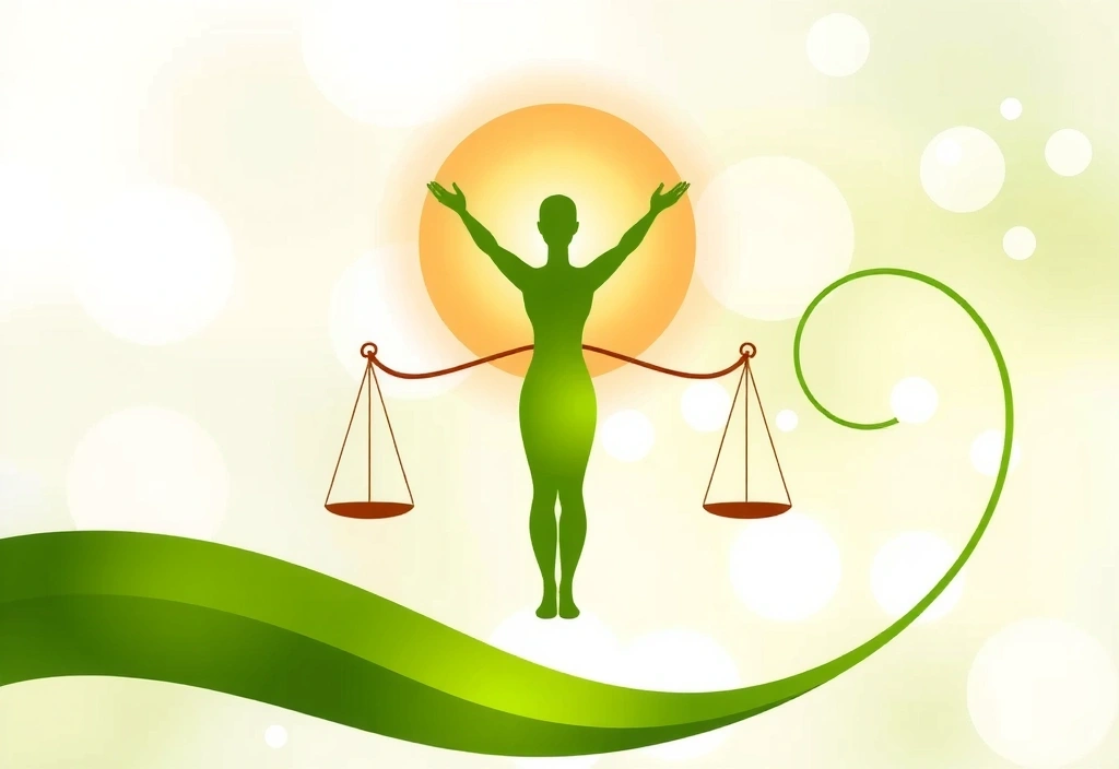 Representación abstracta de la salud y el bienestar con elementos naturales